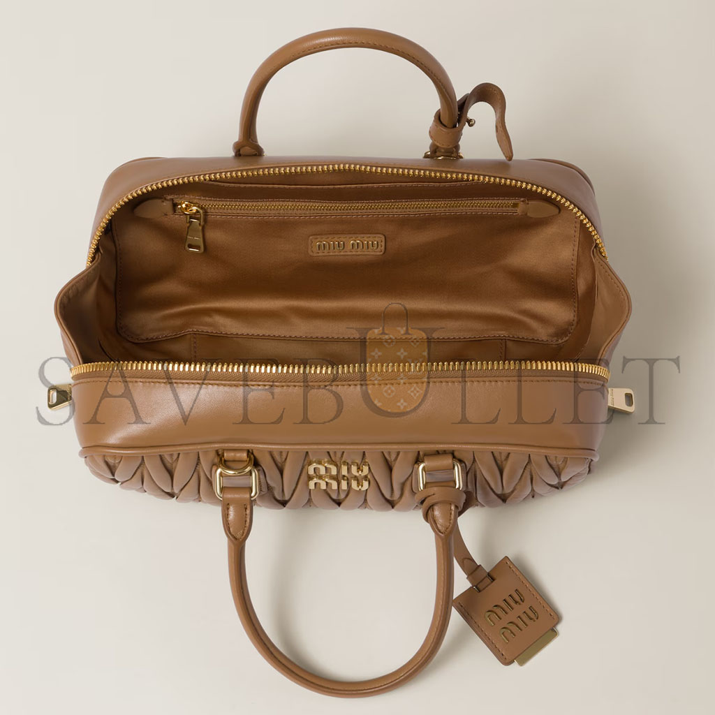 MIU MIU ARCADIE MATELASSÉ NAPPA LEATHER BAG 5BB148 (27*12*9cm) MIU MIU ARCADIE MATELASSÉ NAPPA LEATHER BAG 5BB148 (27*12*9cm)