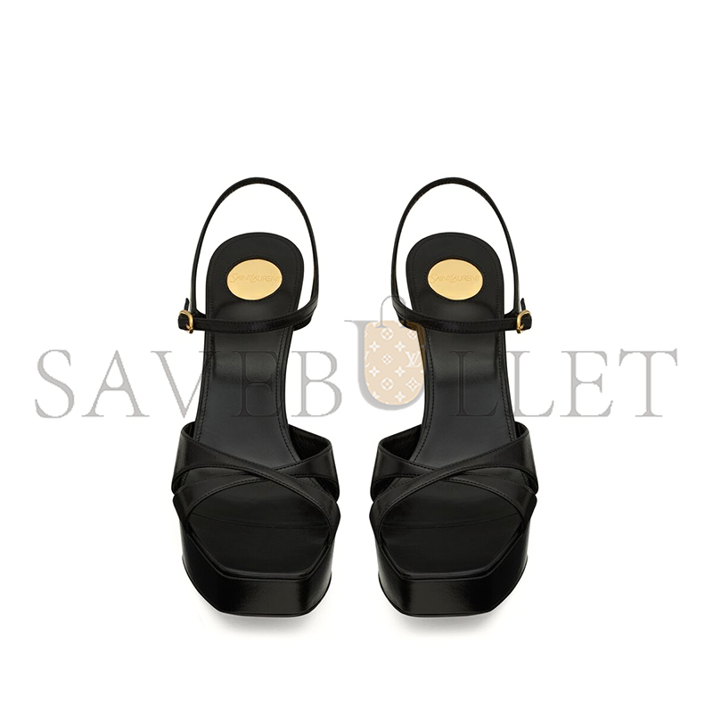 YSL DEBBIE PLATFORM SANDALS IN SMOOTH LEATHER 820579AACSQ1000