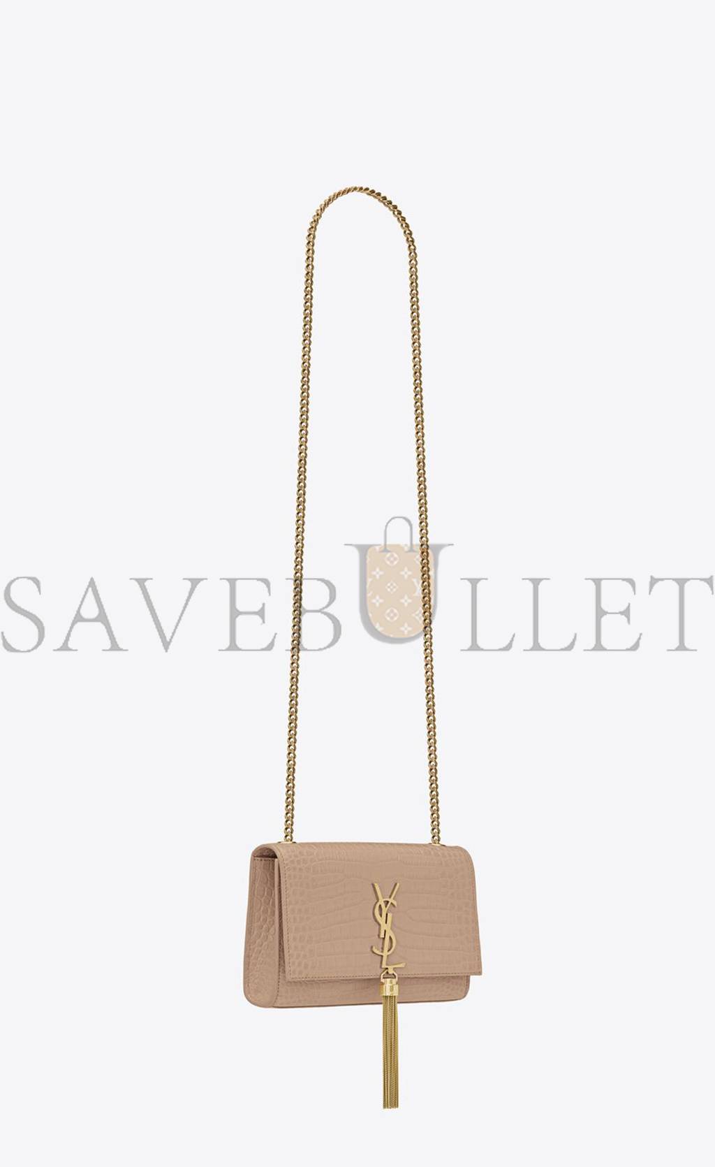 YSL KATE SMALL CHAIN BAG WITH TASSEL IN CROCODILE-EMBOSSED SHINY LEATHER 474366DND0J2721 (20*12.5*5cm) YSL KATE SMALL CHAIN BAG WITH TASSEL IN CROCODILE-EMBOSSED SHINY LEATHER 474366DND0J2721 (20*12.5*5cm)